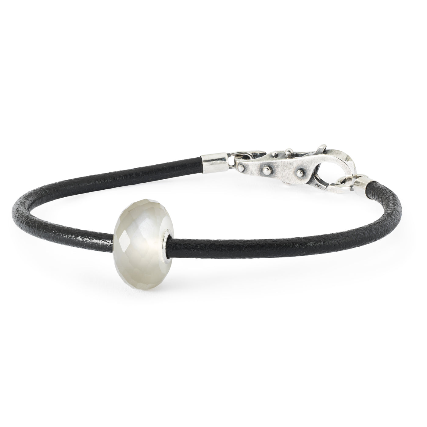 Grey moonstone leather cord