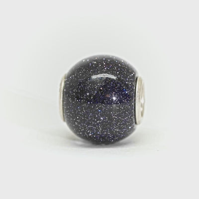 Round Blue Goldstone Bead