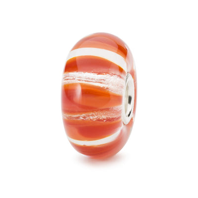 Clear Coral Stripe Bead