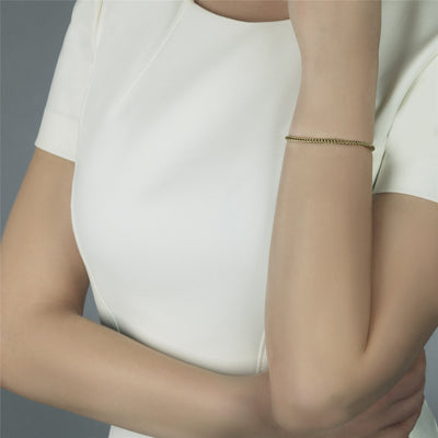 Gold 14 k Bracelet with Plain Lock