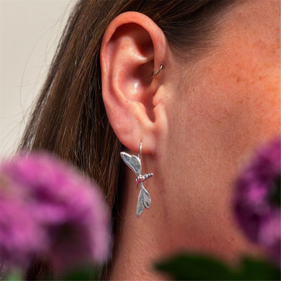 Dragonfly Earrings with Silver Earring Hooks