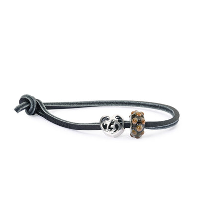 Single Leather Bracelet, Black