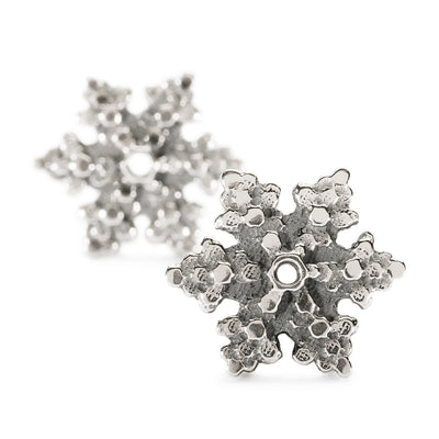 Snow Star Earrings with Silver Earring Hooks