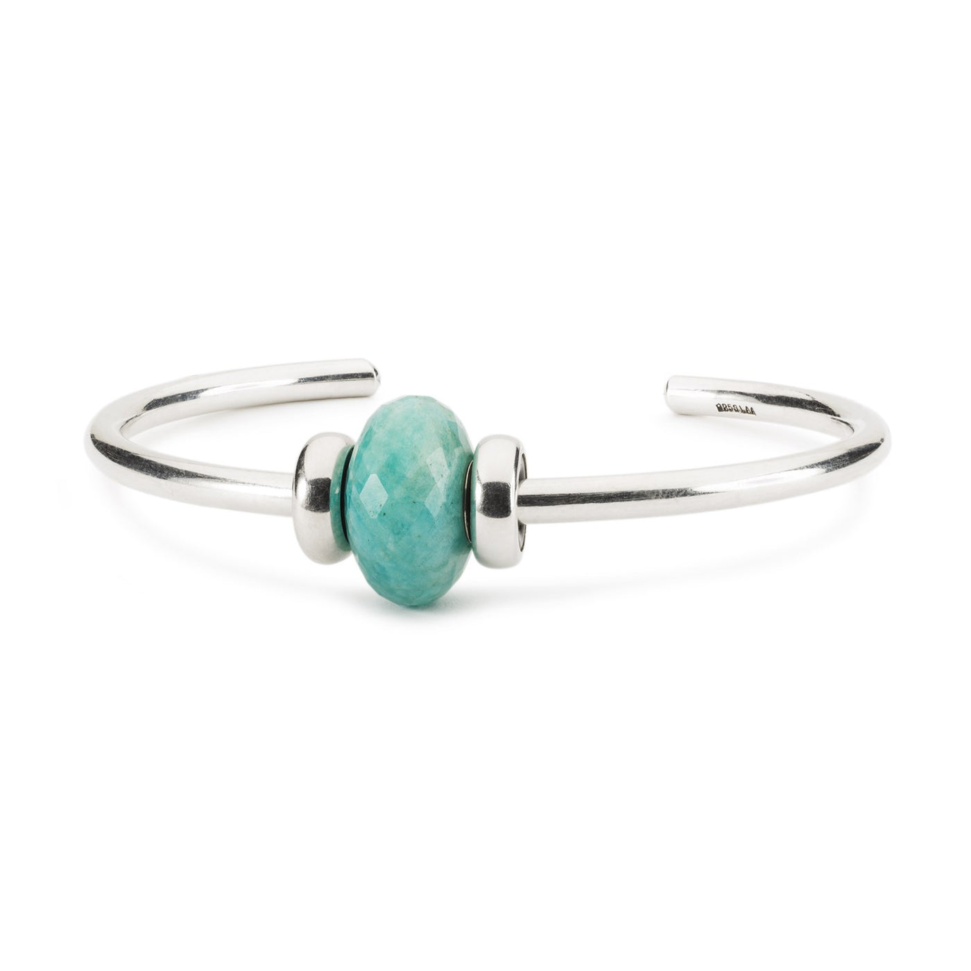 Amazonite Silver Bangle