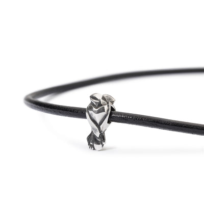 Lovebirds Black Leather Necklace